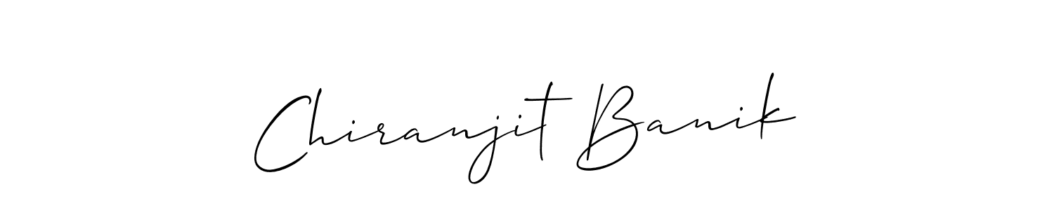 How to make Chiranjit Banik signature? Allison_Script is a professional autograph style. Create handwritten signature for Chiranjit Banik name. Chiranjit Banik signature style 2 images and pictures png