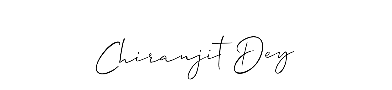Create a beautiful signature design for name Chiranjit Dey. With this signature (Allison_Script) fonts, you can make a handwritten signature for free. Chiranjit Dey signature style 2 images and pictures png