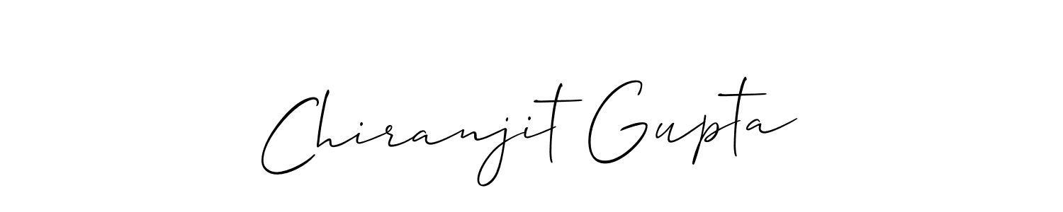 Create a beautiful signature design for name Chiranjit Gupta. With this signature (Allison_Script) fonts, you can make a handwritten signature for free. Chiranjit Gupta signature style 2 images and pictures png