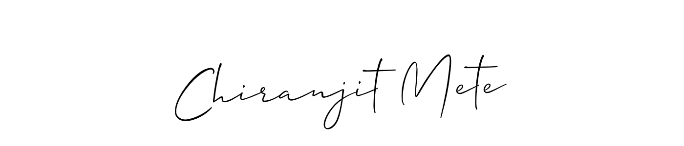 Design your own signature with our free online signature maker. With this signature software, you can create a handwritten (Allison_Script) signature for name Chiranjit Mete. Chiranjit Mete signature style 2 images and pictures png