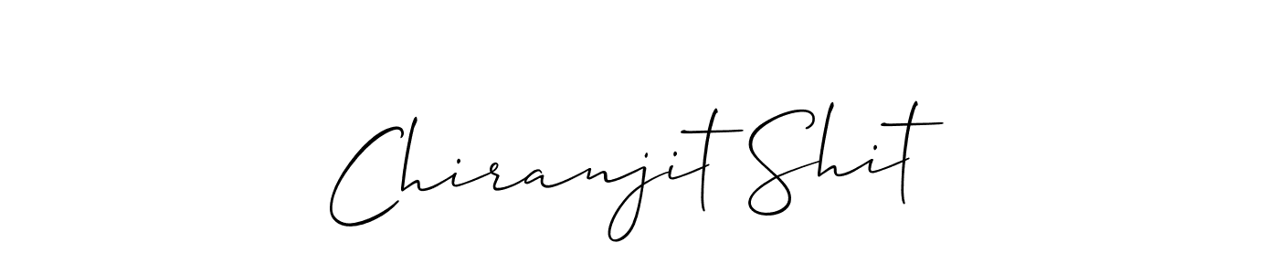 Create a beautiful signature design for name Chiranjit Shit. With this signature (Allison_Script) fonts, you can make a handwritten signature for free. Chiranjit Shit signature style 2 images and pictures png