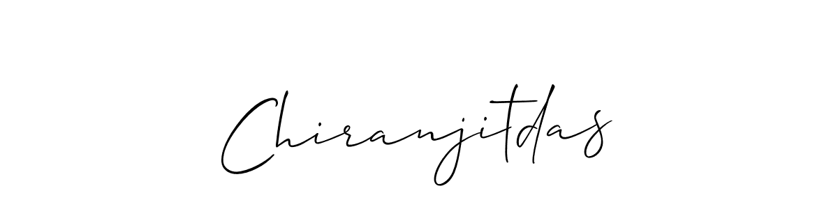 Use a signature maker to create a handwritten signature online. With this signature software, you can design (Allison_Script) your own signature for name Chiranjitdas. Chiranjitdas signature style 2 images and pictures png