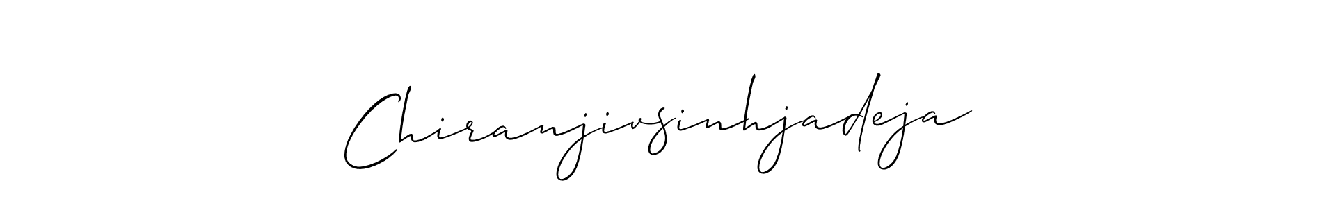 Allison_Script is a professional signature style that is perfect for those who want to add a touch of class to their signature. It is also a great choice for those who want to make their signature more unique. Get Chiranjivsinhjadeja name to fancy signature for free. Chiranjivsinhjadeja signature style 2 images and pictures png