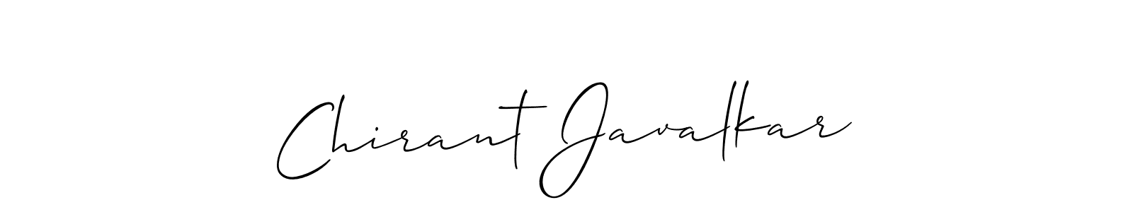 Once you've used our free online signature maker to create your best signature Allison_Script style, it's time to enjoy all of the benefits that Chirant Javalkar name signing documents. Chirant Javalkar signature style 2 images and pictures png