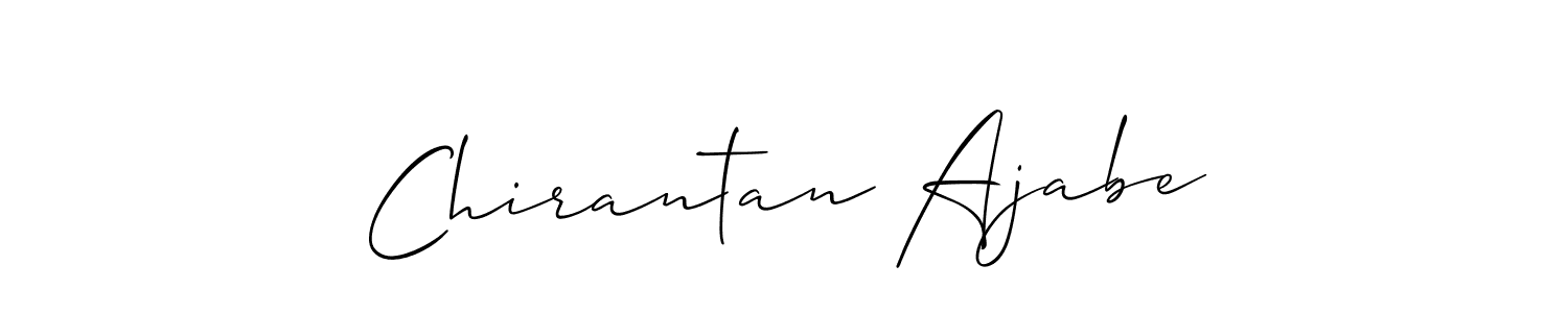 Chirantan Ajabe stylish signature style. Best Handwritten Sign (Allison_Script) for my name. Handwritten Signature Collection Ideas for my name Chirantan Ajabe. Chirantan Ajabe signature style 2 images and pictures png