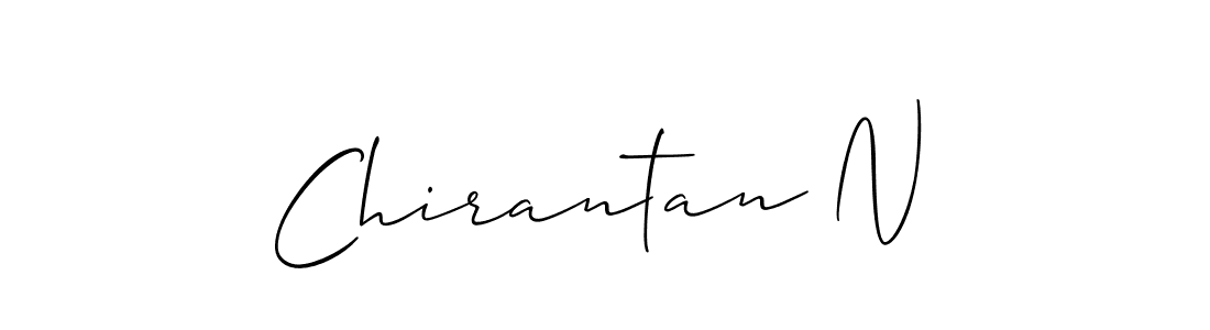Design your own signature with our free online signature maker. With this signature software, you can create a handwritten (Allison_Script) signature for name Chirantan N. Chirantan N signature style 2 images and pictures png