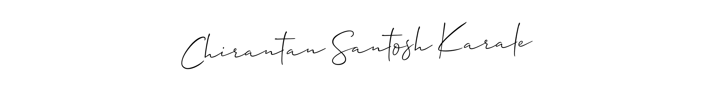 How to make Chirantan Santosh Karale name signature. Use Allison_Script style for creating short signs online. This is the latest handwritten sign. Chirantan Santosh Karale signature style 2 images and pictures png