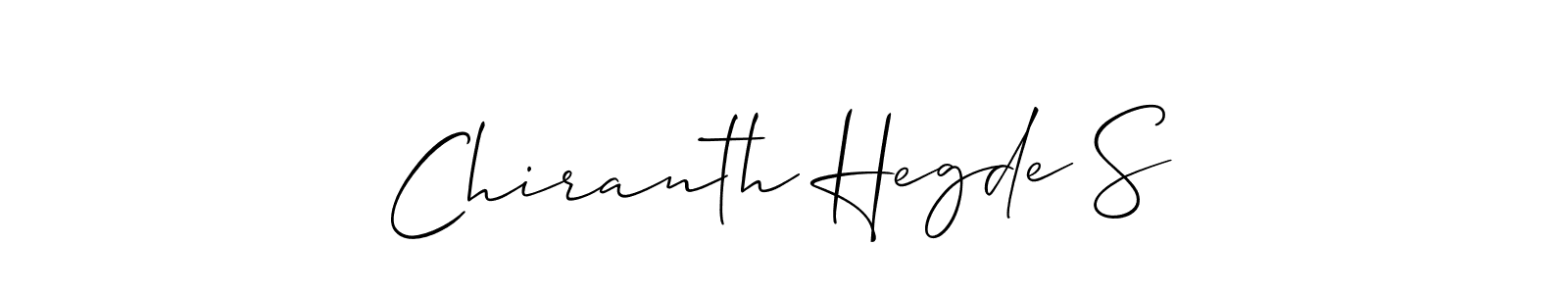 You can use this online signature creator to create a handwritten signature for the name Chiranth Hegde S. This is the best online autograph maker. Chiranth Hegde S signature style 2 images and pictures png
