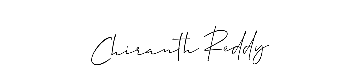 Create a beautiful signature design for name Chiranth Reddy. With this signature (Allison_Script) fonts, you can make a handwritten signature for free. Chiranth Reddy signature style 2 images and pictures png