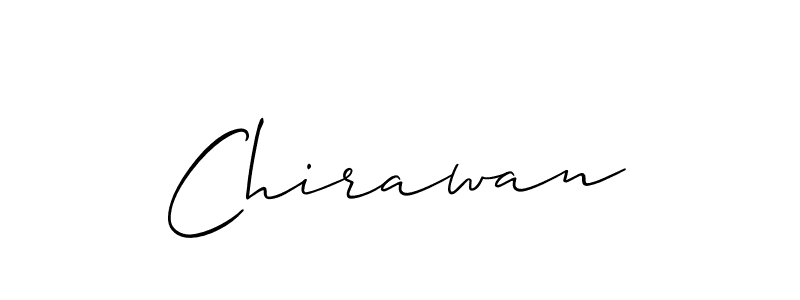 Chirawan stylish signature style. Best Handwritten Sign (Allison_Script) for my name. Handwritten Signature Collection Ideas for my name Chirawan. Chirawan signature style 2 images and pictures png