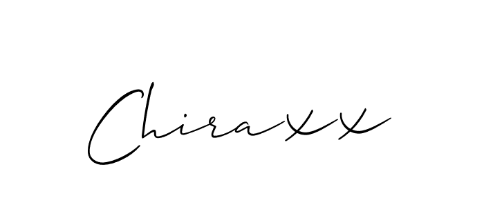 Also You can easily find your signature by using the search form. We will create Chiraxx name handwritten signature images for you free of cost using Allison_Script sign style. Chiraxx signature style 2 images and pictures png