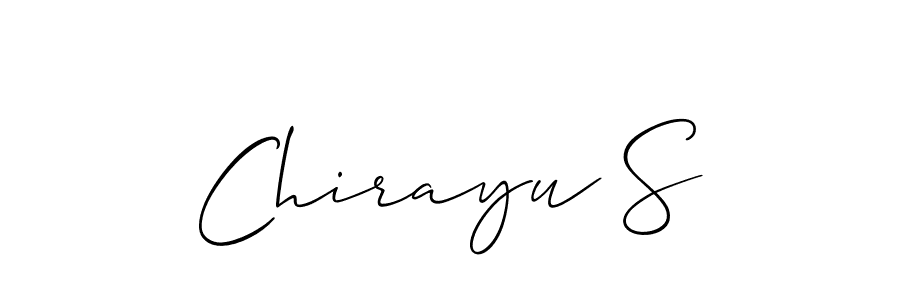 How to Draw Chirayu S signature style? Allison_Script is a latest design signature styles for name Chirayu S. Chirayu S signature style 2 images and pictures png