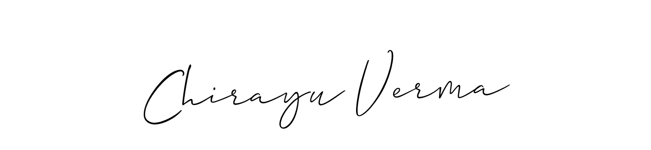 Also You can easily find your signature by using the search form. We will create Chirayu Verma name handwritten signature images for you free of cost using Allison_Script sign style. Chirayu Verma signature style 2 images and pictures png
