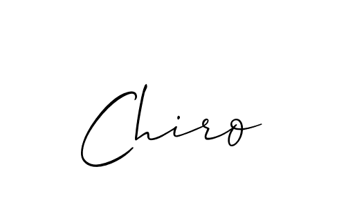 It looks lik you need a new signature style for name Chiro. Design unique handwritten (Allison_Script) signature with our free signature maker in just a few clicks. Chiro signature style 2 images and pictures png