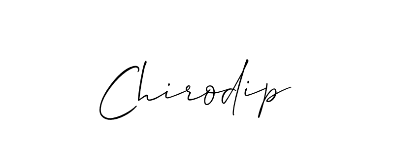 The best way (Allison_Script) to make a short signature is to pick only two or three words in your name. The name Chirodip include a total of six letters. For converting this name. Chirodip signature style 2 images and pictures png