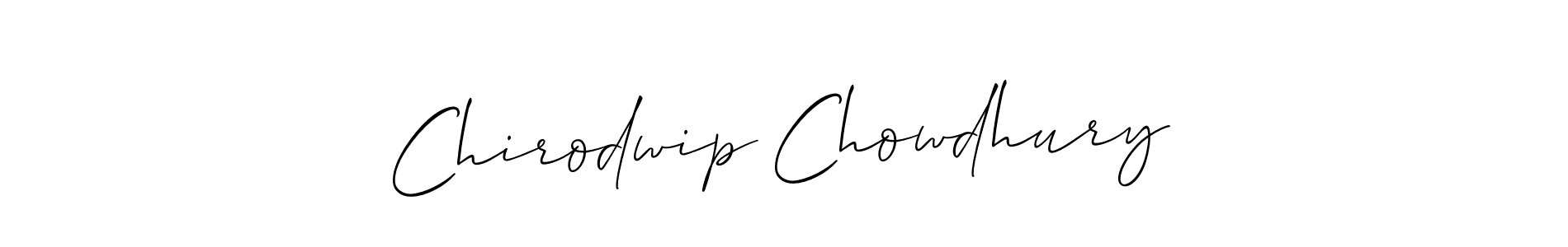 Make a short Chirodwip Chowdhury signature style. Manage your documents anywhere anytime using Allison_Script. Create and add eSignatures, submit forms, share and send files easily. Chirodwip Chowdhury signature style 2 images and pictures png