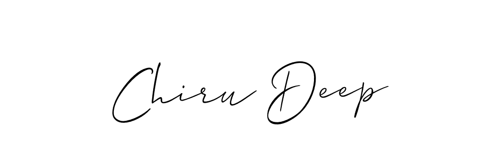 Also You can easily find your signature by using the search form. We will create Chiru Deep name handwritten signature images for you free of cost using Allison_Script sign style. Chiru Deep signature style 2 images and pictures png