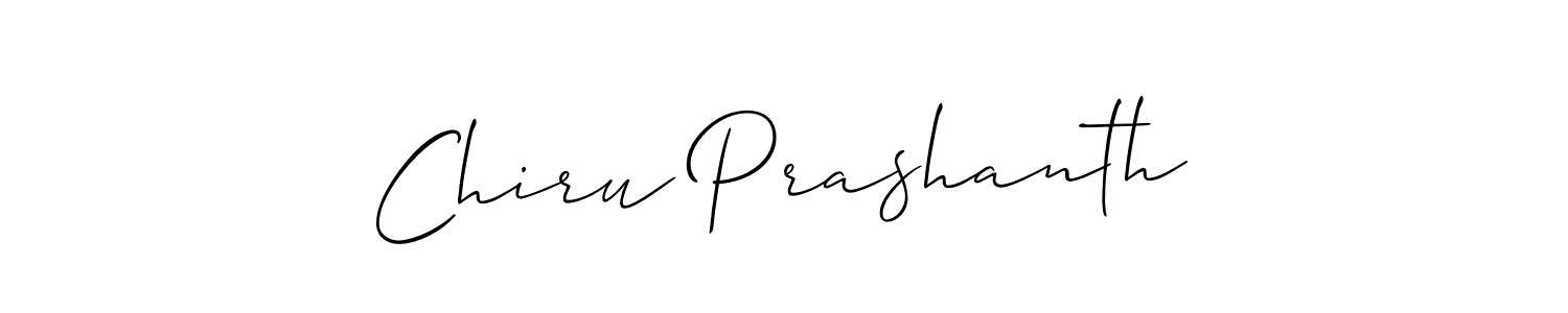 Create a beautiful signature design for name Chiru Prashanth. With this signature (Allison_Script) fonts, you can make a handwritten signature for free. Chiru Prashanth signature style 2 images and pictures png