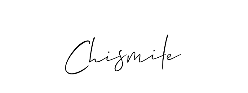 Allison_Script is a professional signature style that is perfect for those who want to add a touch of class to their signature. It is also a great choice for those who want to make their signature more unique. Get Chismile name to fancy signature for free. Chismile signature style 2 images and pictures png