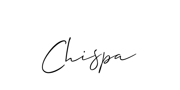How to make Chispa signature? Allison_Script is a professional autograph style. Create handwritten signature for Chispa name. Chispa signature style 2 images and pictures png