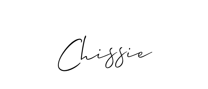 Make a beautiful signature design for name Chissie. With this signature (Allison_Script) style, you can create a handwritten signature for free. Chissie signature style 2 images and pictures png