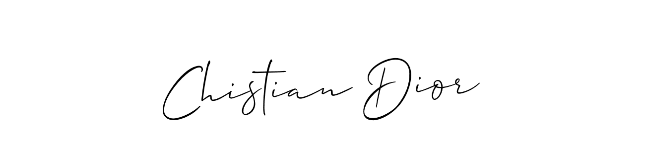 Create a beautiful signature design for name Chistian Dior. With this signature (Allison_Script) fonts, you can make a handwritten signature for free. Chistian Dior signature style 2 images and pictures png