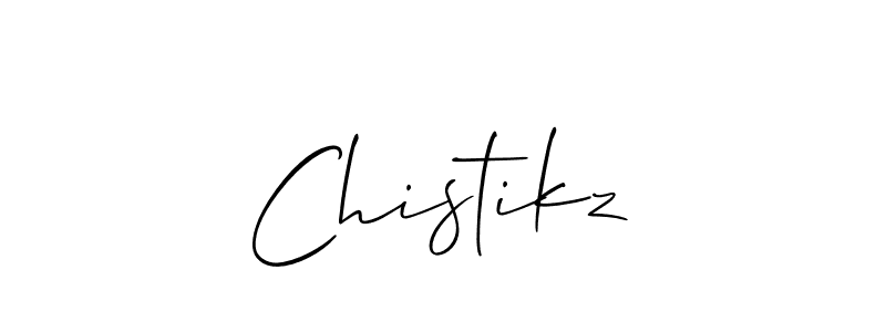 The best way (Allison_Script) to make a short signature is to pick only two or three words in your name. The name Chistikz include a total of six letters. For converting this name. Chistikz signature style 2 images and pictures png