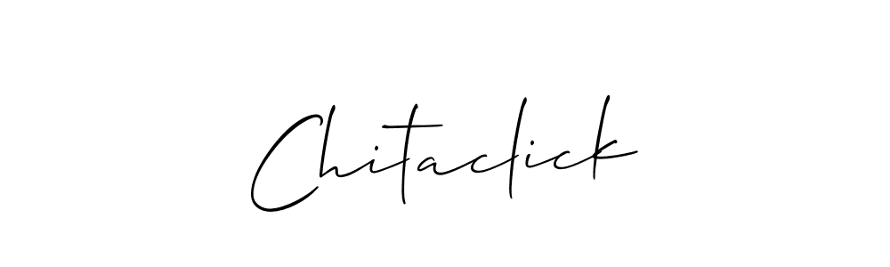 How to make Chitaclick name signature. Use Allison_Script style for creating short signs online. This is the latest handwritten sign. Chitaclick signature style 2 images and pictures png