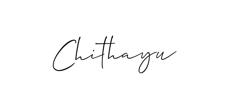 Design your own signature with our free online signature maker. With this signature software, you can create a handwritten (Allison_Script) signature for name Chithayu. Chithayu signature style 2 images and pictures png