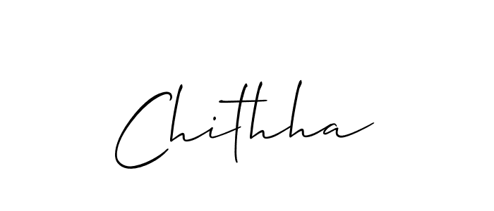 Make a beautiful signature design for name Chithha. With this signature (Allison_Script) style, you can create a handwritten signature for free. Chithha signature style 2 images and pictures png