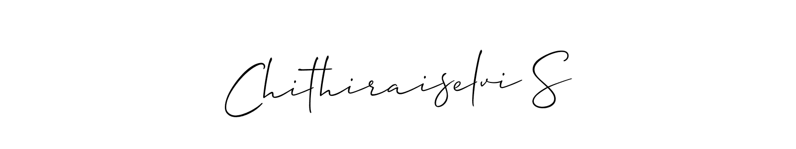 It looks lik you need a new signature style for name Chithiraiselvi S. Design unique handwritten (Allison_Script) signature with our free signature maker in just a few clicks. Chithiraiselvi S signature style 2 images and pictures png