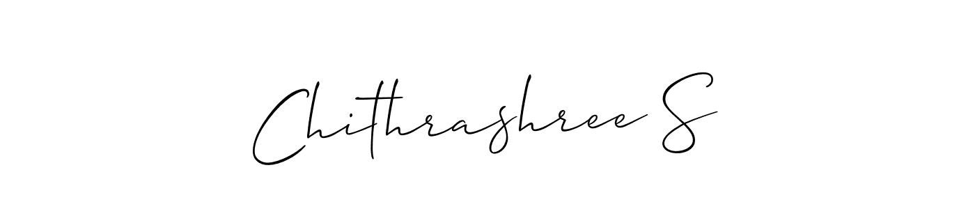 Use a signature maker to create a handwritten signature online. With this signature software, you can design (Allison_Script) your own signature for name Chithrashree S. Chithrashree S signature style 2 images and pictures png