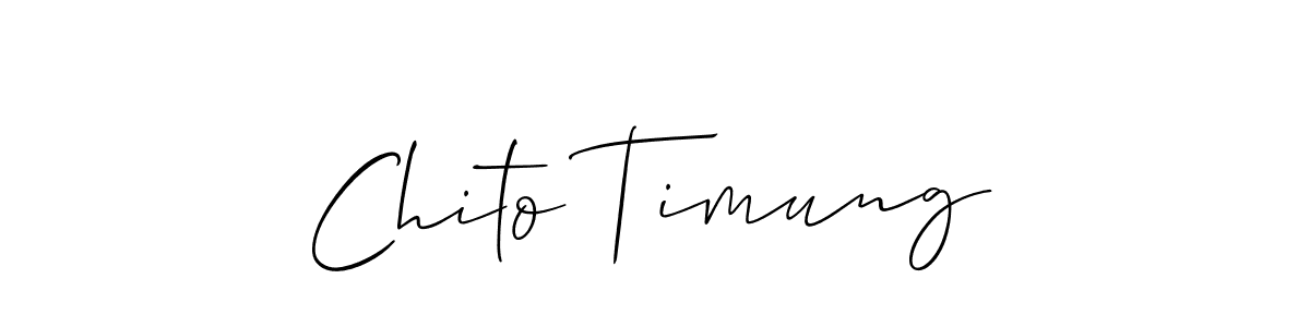 How to make Chito Timung signature? Allison_Script is a professional autograph style. Create handwritten signature for Chito Timung name. Chito Timung signature style 2 images and pictures png