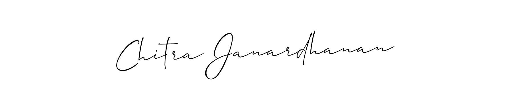 Design your own signature with our free online signature maker. With this signature software, you can create a handwritten (Allison_Script) signature for name Chitra Janardhanan. Chitra Janardhanan signature style 2 images and pictures png