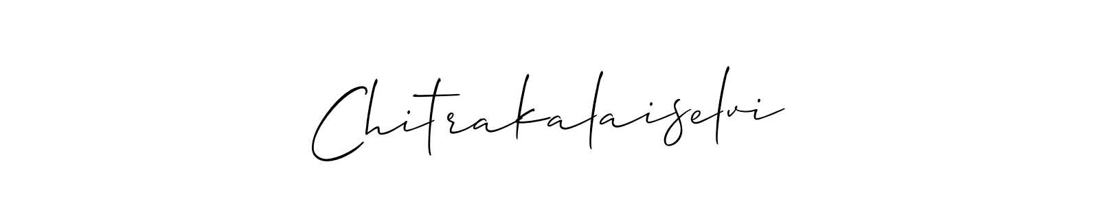 Design your own signature with our free online signature maker. With this signature software, you can create a handwritten (Allison_Script) signature for name Chitrakalaiselvi. Chitrakalaiselvi signature style 2 images and pictures png