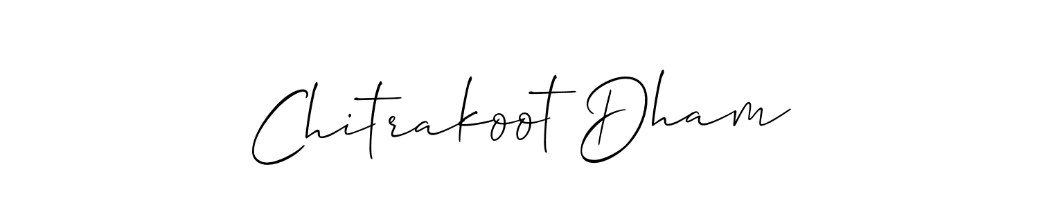 Similarly Allison_Script is the best handwritten signature design. Signature creator online .You can use it as an online autograph creator for name Chitrakoot Dham. Chitrakoot Dham signature style 2 images and pictures png