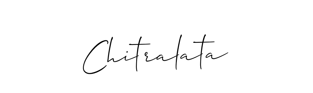 Design your own signature with our free online signature maker. With this signature software, you can create a handwritten (Allison_Script) signature for name Chitralata. Chitralata signature style 2 images and pictures png