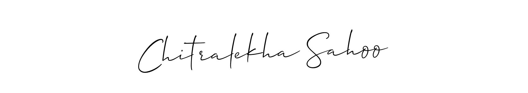 Use a signature maker to create a handwritten signature online. With this signature software, you can design (Allison_Script) your own signature for name Chitralekha Sahoo. Chitralekha Sahoo signature style 2 images and pictures png