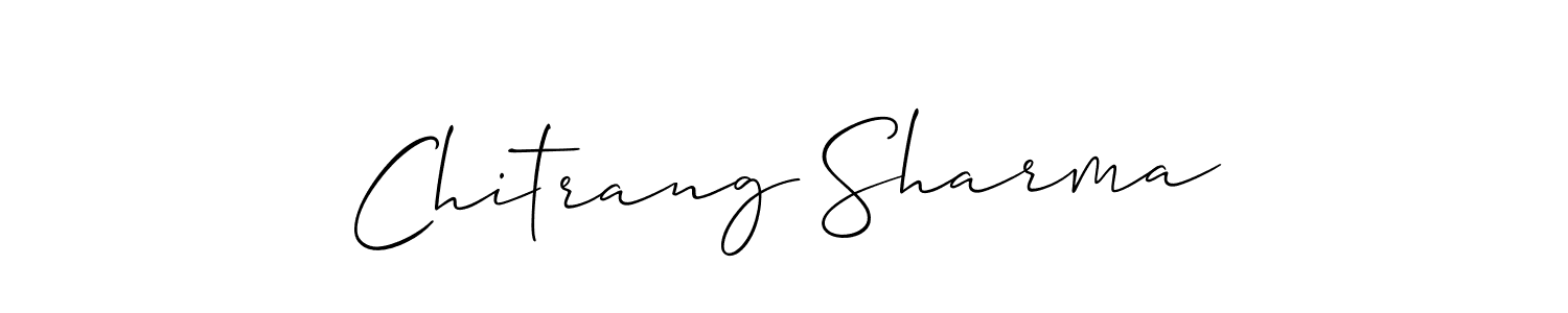 Use a signature maker to create a handwritten signature online. With this signature software, you can design (Allison_Script) your own signature for name Chitrang Sharma. Chitrang Sharma signature style 2 images and pictures png