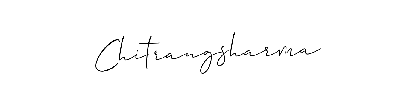 Create a beautiful signature design for name Chitrangsharma. With this signature (Allison_Script) fonts, you can make a handwritten signature for free. Chitrangsharma signature style 2 images and pictures png