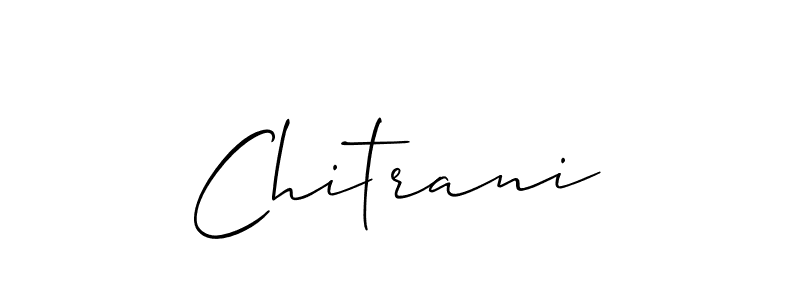 Use a signature maker to create a handwritten signature online. With this signature software, you can design (Allison_Script) your own signature for name Chitrani. Chitrani signature style 2 images and pictures png