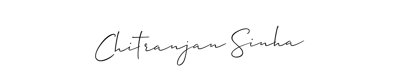 The best way (Allison_Script) to make a short signature is to pick only two or three words in your name. The name Chitranjan Sinha include a total of six letters. For converting this name. Chitranjan Sinha signature style 2 images and pictures png