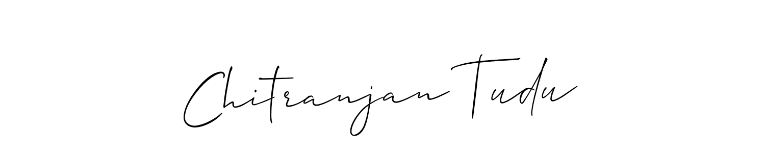 Design your own signature with our free online signature maker. With this signature software, you can create a handwritten (Allison_Script) signature for name Chitranjan Tudu. Chitranjan Tudu signature style 2 images and pictures png