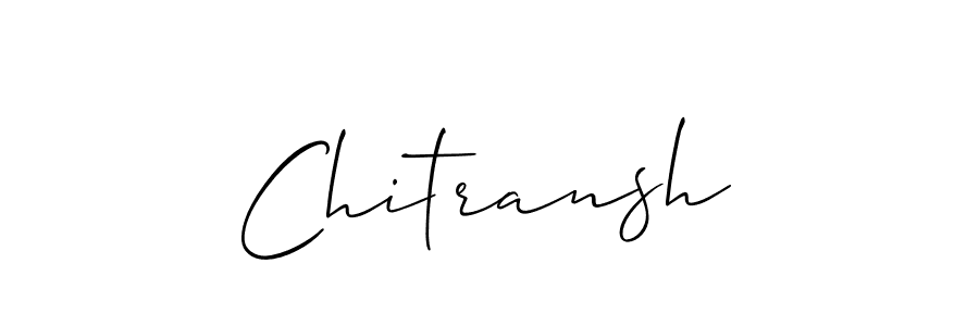 Design your own signature with our free online signature maker. With this signature software, you can create a handwritten (Allison_Script) signature for name Chitransh. Chitransh signature style 2 images and pictures png