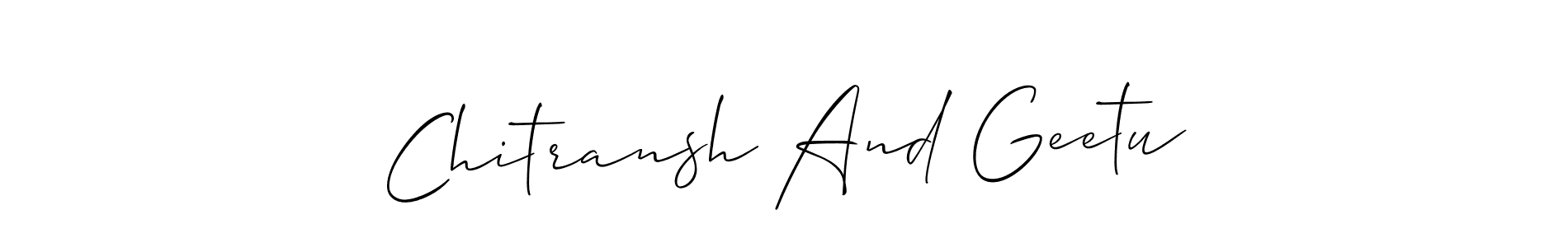 Here are the top 10 professional signature styles for the name Chitransh And Geetu. These are the best autograph styles you can use for your name. Chitransh And Geetu signature style 2 images and pictures png