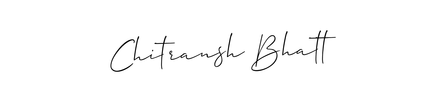 Use a signature maker to create a handwritten signature online. With this signature software, you can design (Allison_Script) your own signature for name Chitransh Bhatt. Chitransh Bhatt signature style 2 images and pictures png