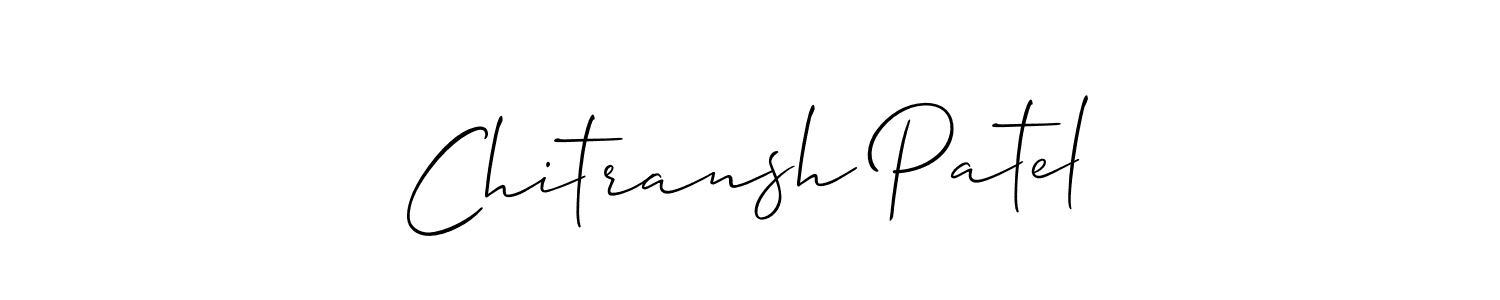 Chitransh Patel stylish signature style. Best Handwritten Sign (Allison_Script) for my name. Handwritten Signature Collection Ideas for my name Chitransh Patel. Chitransh Patel signature style 2 images and pictures png