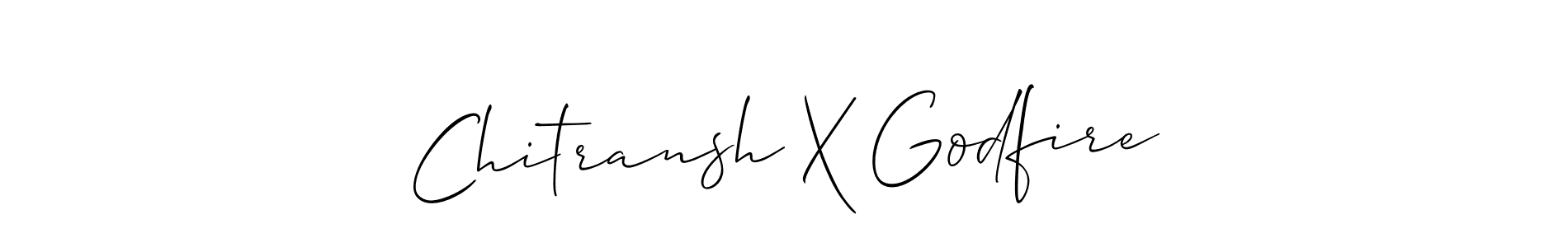 It looks lik you need a new signature style for name Chitransh X Godfire. Design unique handwritten (Allison_Script) signature with our free signature maker in just a few clicks. Chitransh X Godfire signature style 2 images and pictures png
