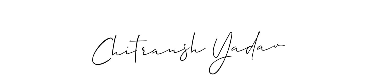 Chitransh Yadav stylish signature style. Best Handwritten Sign (Allison_Script) for my name. Handwritten Signature Collection Ideas for my name Chitransh Yadav. Chitransh Yadav signature style 2 images and pictures png