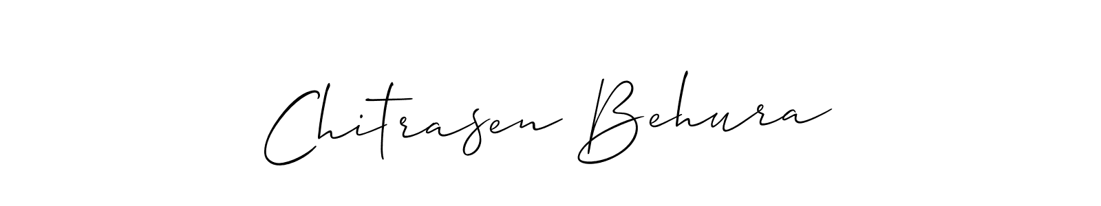 The best way (Allison_Script) to make a short signature is to pick only two or three words in your name. The name Chitrasen Behura include a total of six letters. For converting this name. Chitrasen Behura signature style 2 images and pictures png